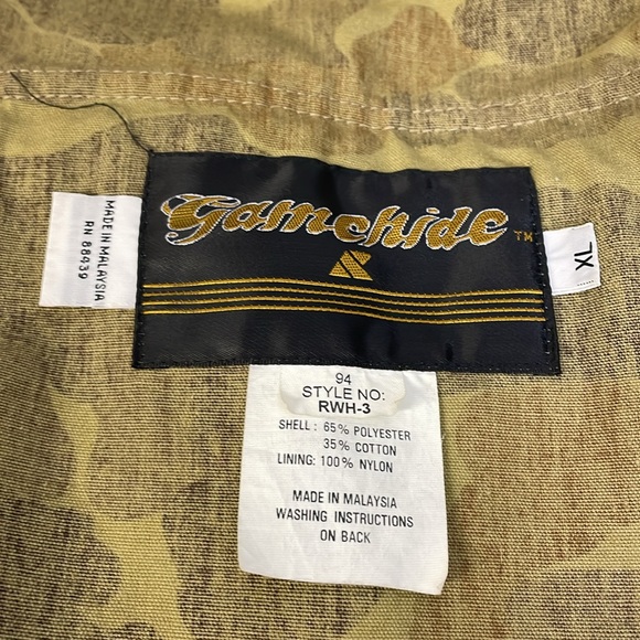 Vintage GAMEHIDE Camo Hunting Vest Front Loader Bird Pheasant Shell Holders XL - Picture 6 of 14